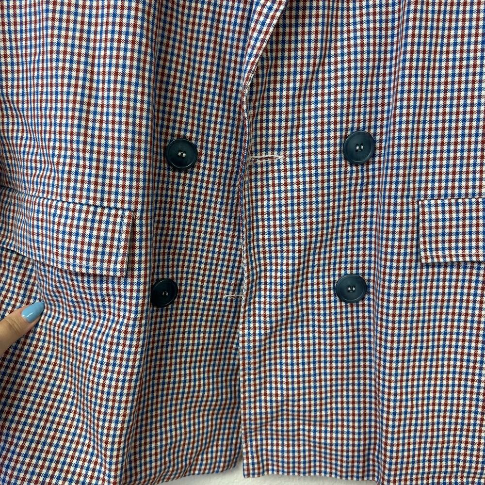 Rita Row Camelia Double Breasted Check Blazer Blu… - image 5